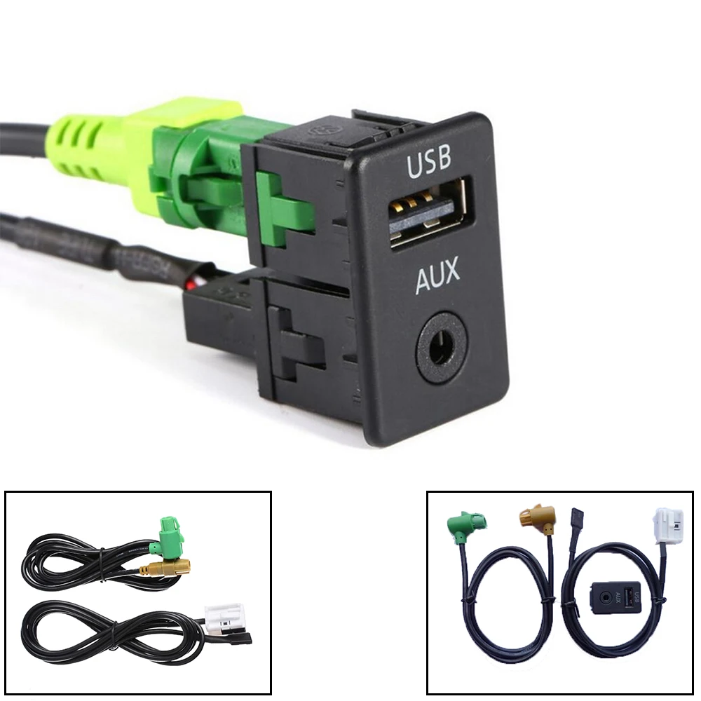 

Audio Vedio USB Cable for VW Passat B6 B7 CC Touran POLO Facelift RCD510 Car Style Audio Vedio USB AUX Cable Switches Plug