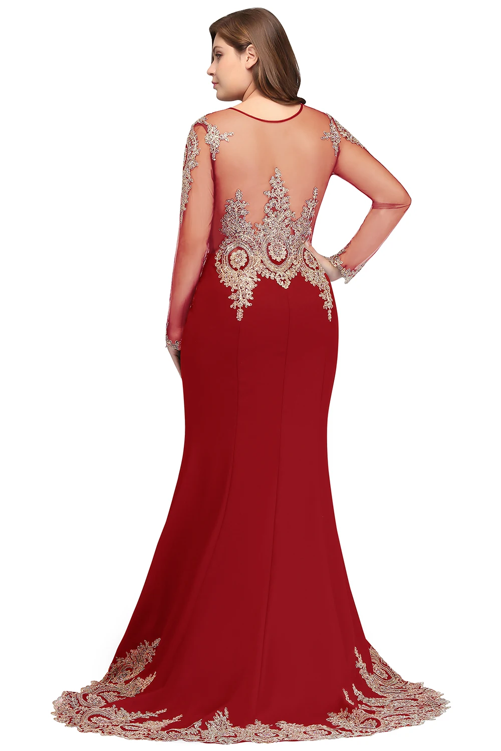 Vestido de noiva 2019 простая красная юбка Русалка больших размеров свадебное платье с