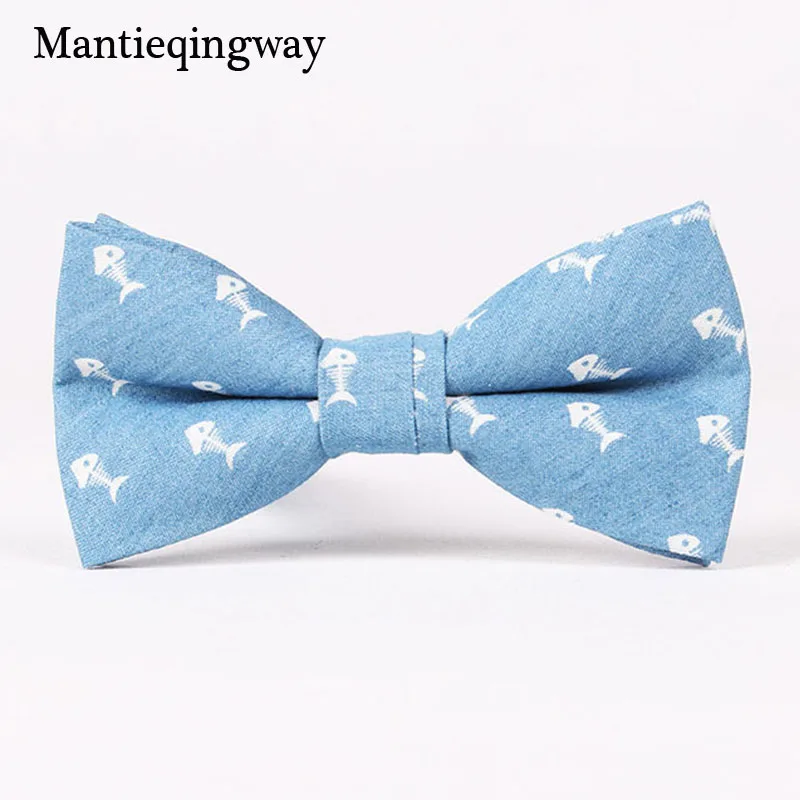 Mantieqingway галстук с принтом модный синий череп галстук-бабочка для деловые