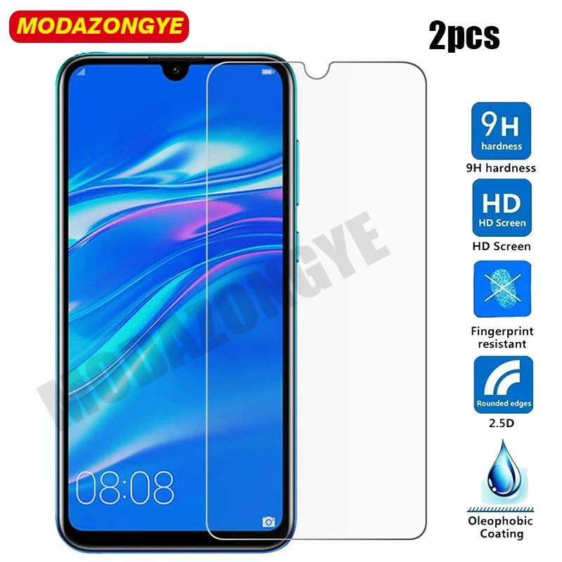 Закаленное стекло для Huawei Y7 2 шт. Защитная пленка экрана Prime 2019 Y7Prime Y72019 Y 7 6 26 дюйма |