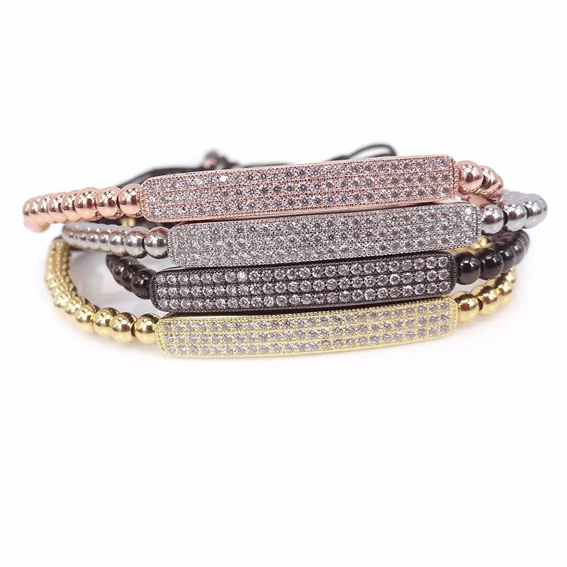 Разноцветные Украшения CZ Micro Pave длинные аксессуары ручной работы латунь