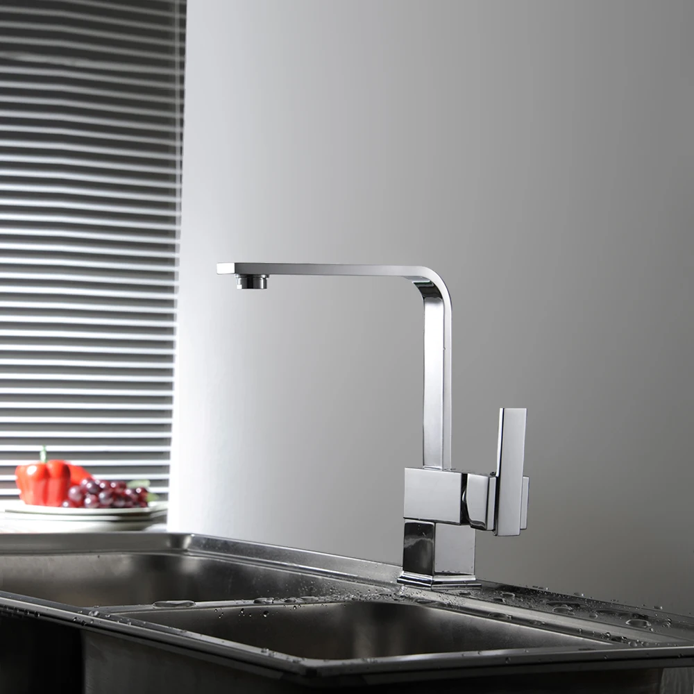 BAKALA 1 set Kitchen Faucet Cold and Hot Basin Faucets Modern Fashion Single Handle Waterfall Mixer Tap Taps B8053 | Обустройство