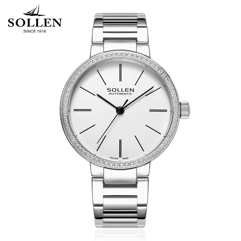 Reloj mujer Высокое качество Женские часы Роскошные полностью стальные со стразами