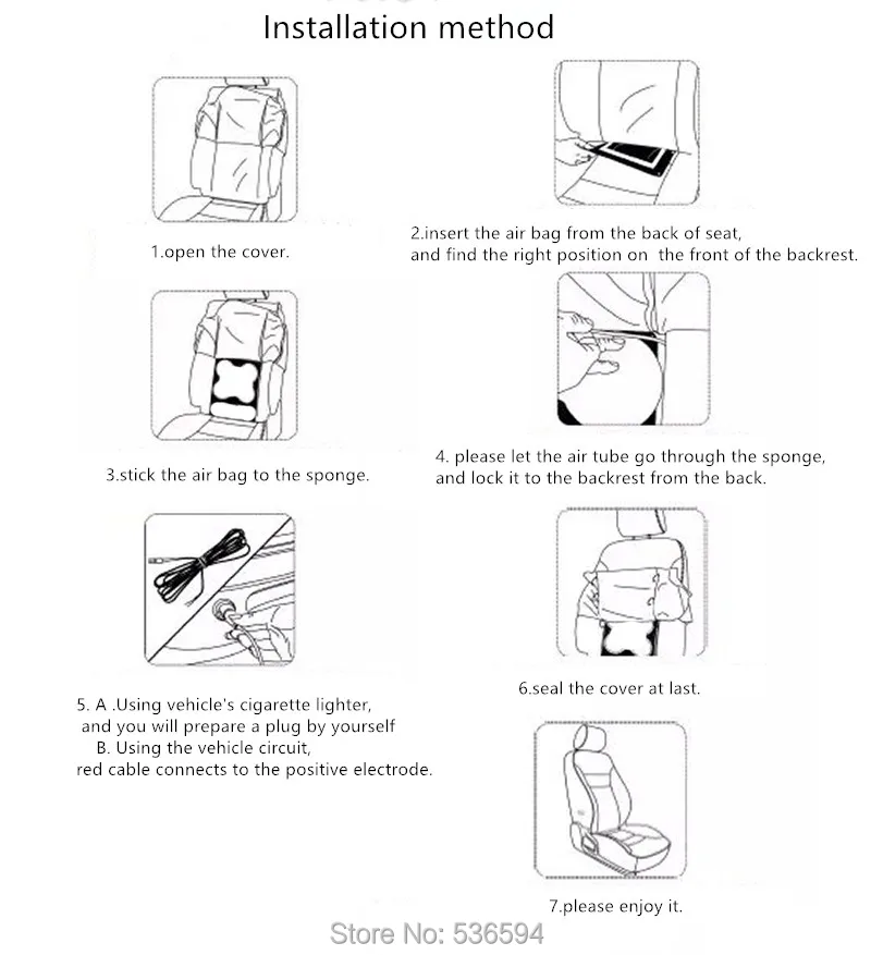12 В автомобильное сиденье надувной Поясничный встроенный mpv сиденье поддержка талии со встроенной подушкой безопасности от AliExpress RU&CIS NEW