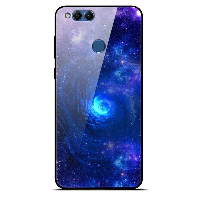 Чехол из закаленного стекла для huawei Honor 7X, задняя крышка из поликарбоната, защитный чехол для телефона huawei Honor 7X7 X X7, мягкий чехол-бампер из ТПУ 5,93 дюйма - Color: 31