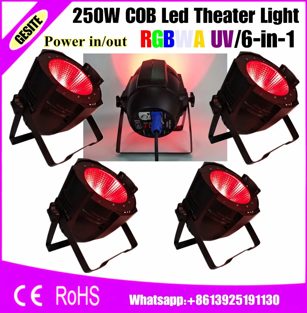 4 шт./лот Pro Stage Disco DJ RGBWAUV 6IN1 Par LED Sextuplet COB 250 Вт|par led|disco dj6in1 par |