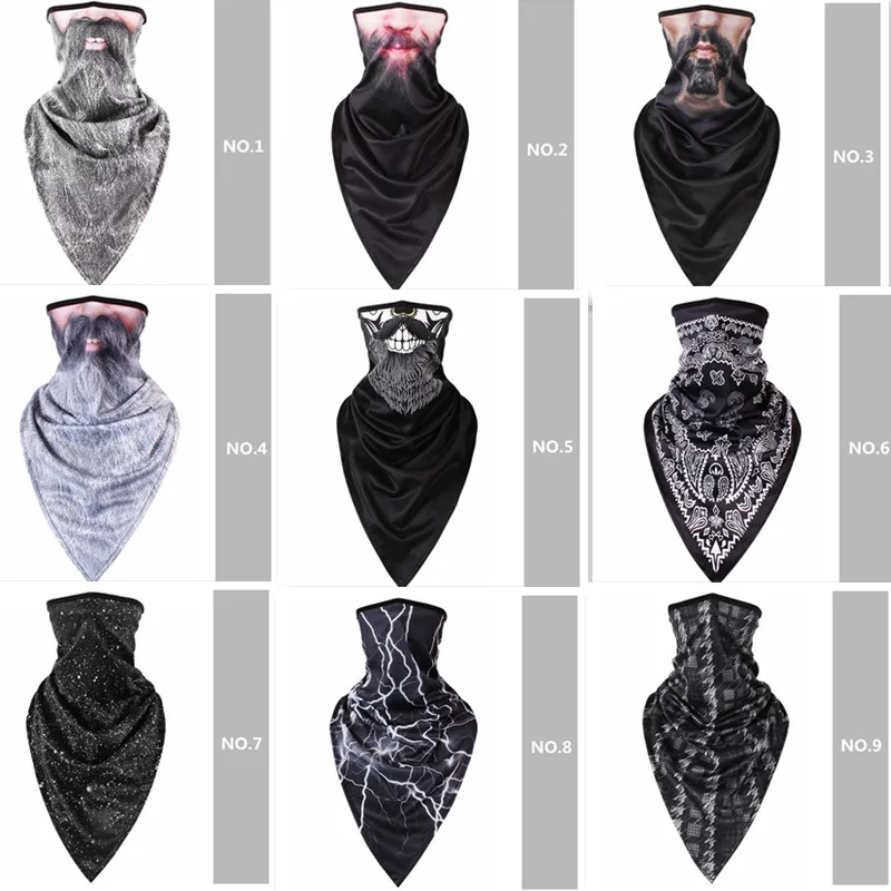 3D печатная треугольная маска нагрудник лыжная для сноубординга ветрозащитная