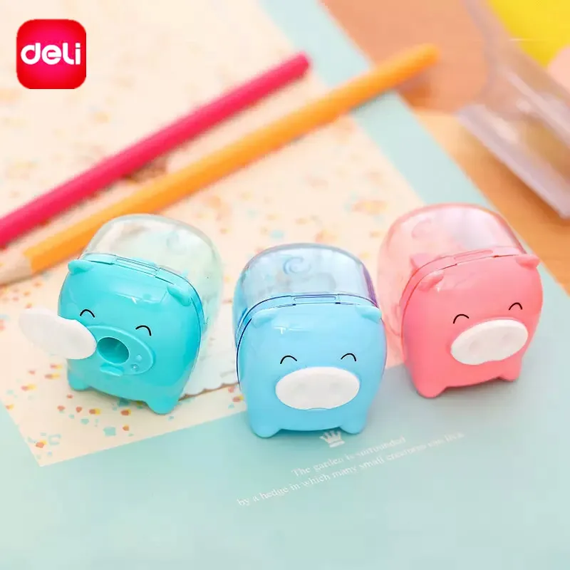 Deli мини острый карандаш острые энеры мини милые животные серии Красочные kawaii животные 0,8 и 1,2 см диаметр отверстия толще/больше карандаш
