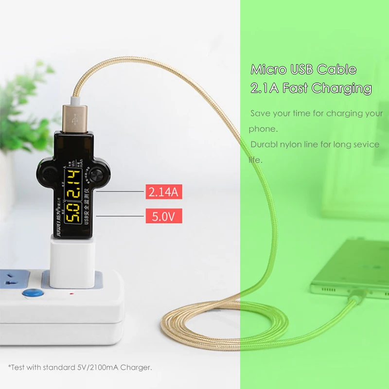 Кабель Micro USB SUPTEC нейлоновый кабель для быстрой зарядки и синхронизации данных