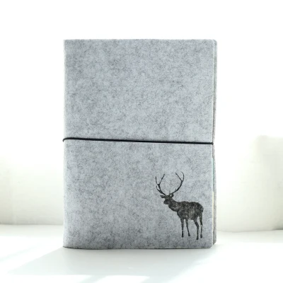 deer gray Войлочная оболочка, ткань, записная книжка, вкладыш, внутреннее ядро A6 A7, записная книжка, дневник, A5, план, переплет, школьные принадлежности, кольцо, переплет, канцелярские принадлежности - Цвет: deer gray