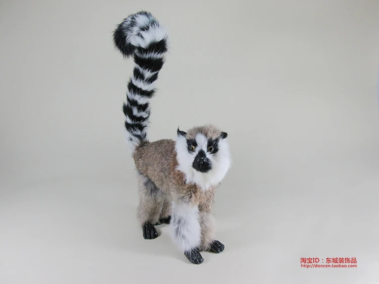 

simulation cute lemur 22x7x32cm model polyethylene&furs monkey model home decoration props ,model gift d483