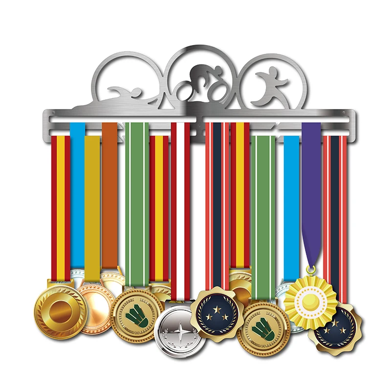 DDJOPH Triathlon medal hanger Stainless steel holder Sport for swimming running cycling medals | Дом и сад