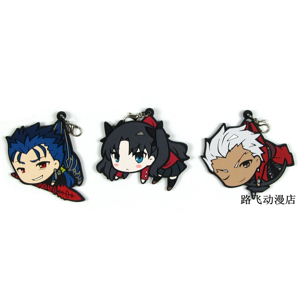 Резиновый брелок Fate/stay Night Lancer Archer Tohsaka Rin экшн-фигурка аниме модель мобильного