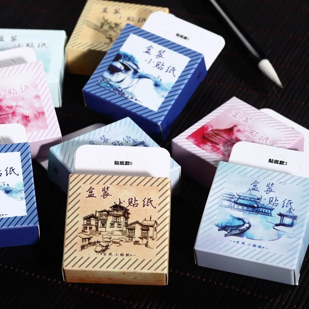 46 шт./кор. Милая Новинка в древнем китайском стиле бумажная этикетка
