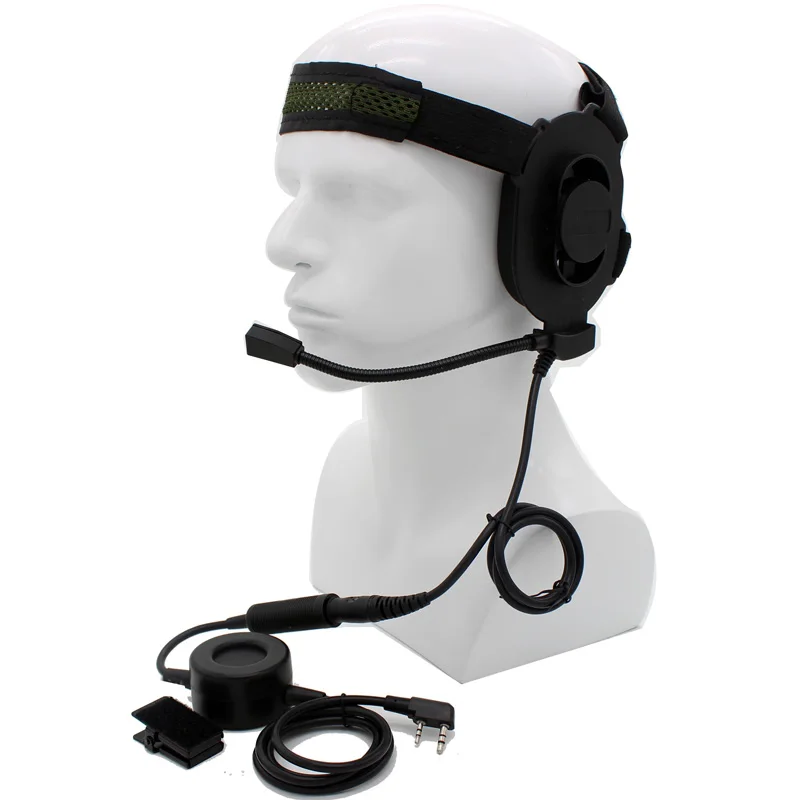 Тактическая гарнитура XQF HD01 Z Bowman Elite II Big PTT для Kenwood Radio Baofeng UV 5R UV82 WOUXUN PUXING TYT рация|ptt