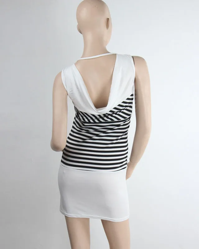 Новое S-XXL женское летнее Повседневное платье большого размера Полосатое Платье с