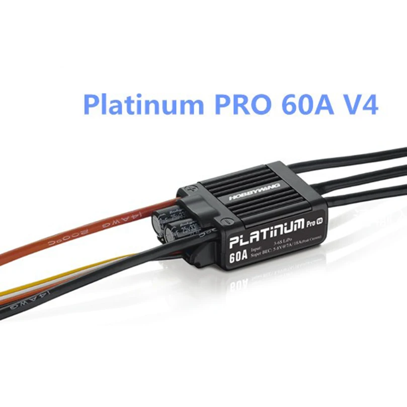 HobbyWing Platinum Pro 50A/60A V3/V4 бесщеточный электронный регулятор скорости ESC для радиоуправляемого дрона Heli FPV мультироторный