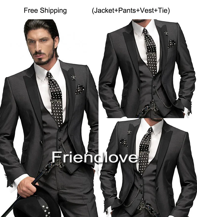 Лидер продаж 2018 мужские костюмы свадебные жениха облегающие новейший дизайн из 3