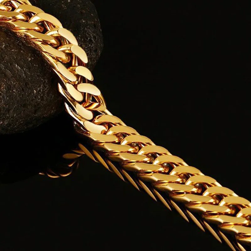 Браслеты из кубинской панцирной цепи толстые ювелирные украшения нержавеющей