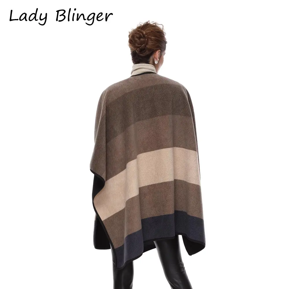 Lady blinger темно серого цвета коричневый широкий диапазон полосатая пеленка для