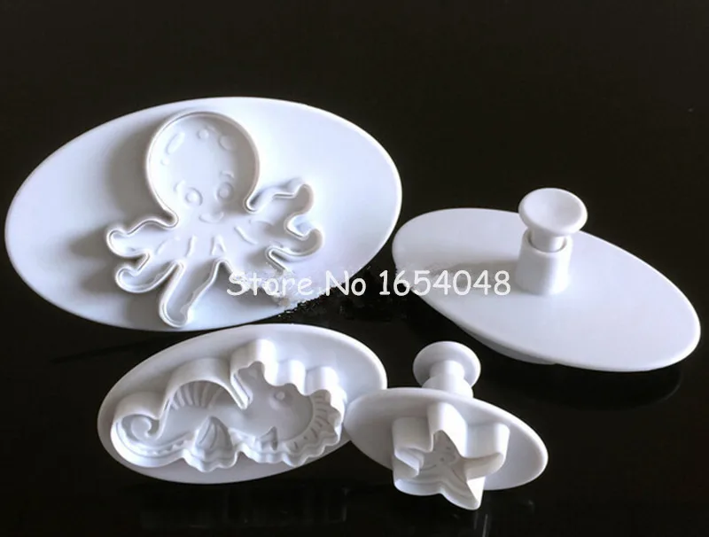 Новинка 4 шт./лот детский пружинный Плунжер для торта с изображением осьминога