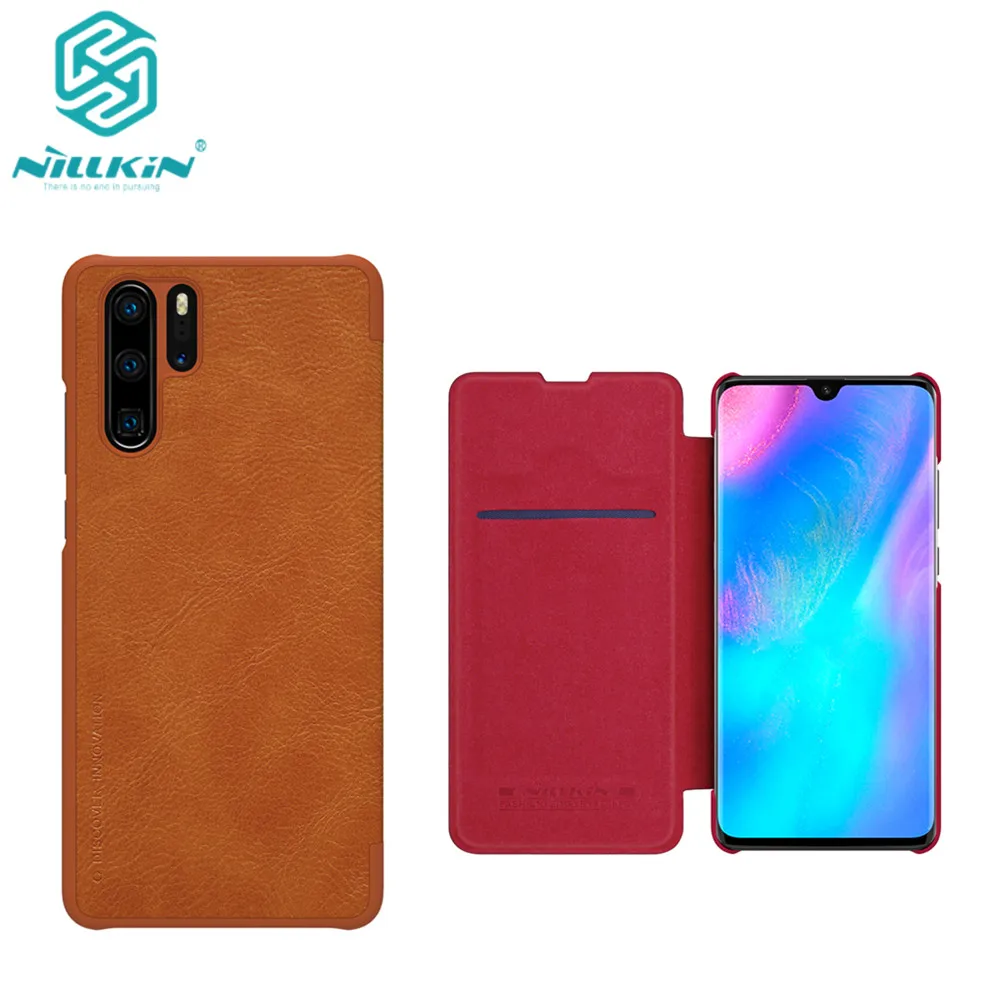 Для Huawei P30 Pro чехол для телефона Nillkin винтажный Qin откидной Чехол PU кожаный PC