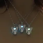 2019 новое горячее светящееся ожерелье с голубем подвеска с драгоценным камнем ювелирные изделия посеребренные женские Хэллоуин полые светящиеся камни ожерелье Подарки