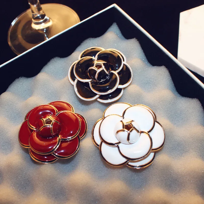 CX shirilling 3 вида цветов Camellia брошь/булавка на шарф одежда Pin корейская мода Charm