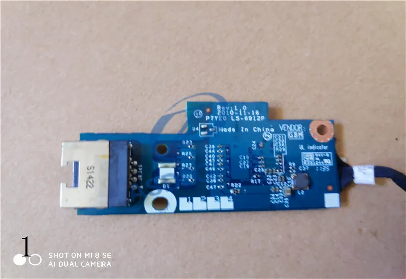 Для Aspire 7750 7750G 7560 Ethernet LAN плата P7YE0 LS-6912P протестированная с кабелем работает |