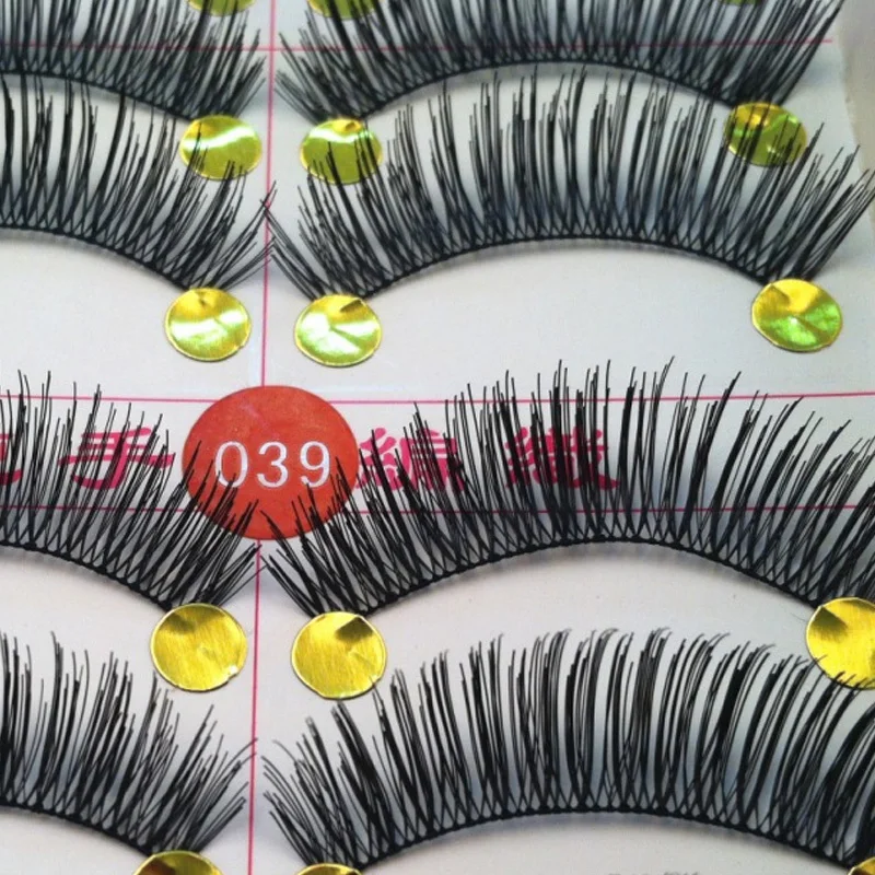 10/20 пар Накладные ресницы ручной работы накладные натуральный вид хлопковые