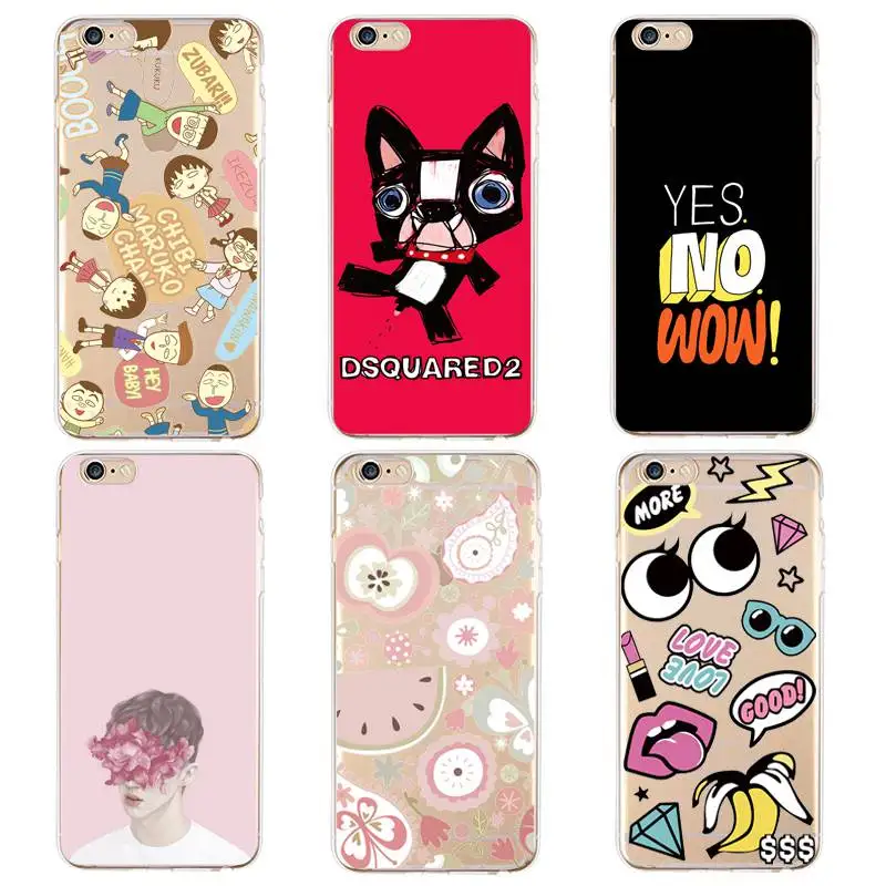 Мягкий прозрачный чехол из ТПУ с арбузом для iPhone 4/4S 5 5S 6 6plus 7 8plus x силиконовый