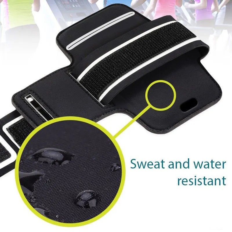BLACK Waterproof Gym Sports Running Armband For iphone Xs Max XR X 8 4 4s 5 5s 5c SE 6 6s 7 7s plus Arm Band Phone Bag Case | Мобильные