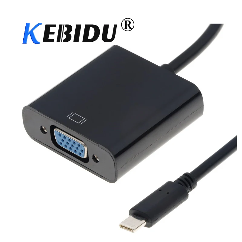 Адаптер Kebidu Type C папа мама VGA внешний адаптер конвертер USB 3 1 для Macbook|Кабели VGA| |
