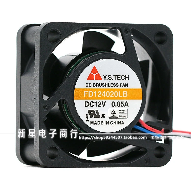 Y.S.TECH FD124020LB DC 12V 0.05A 3-проводной 40x40x20 мм вентилятор охлаждения сервера