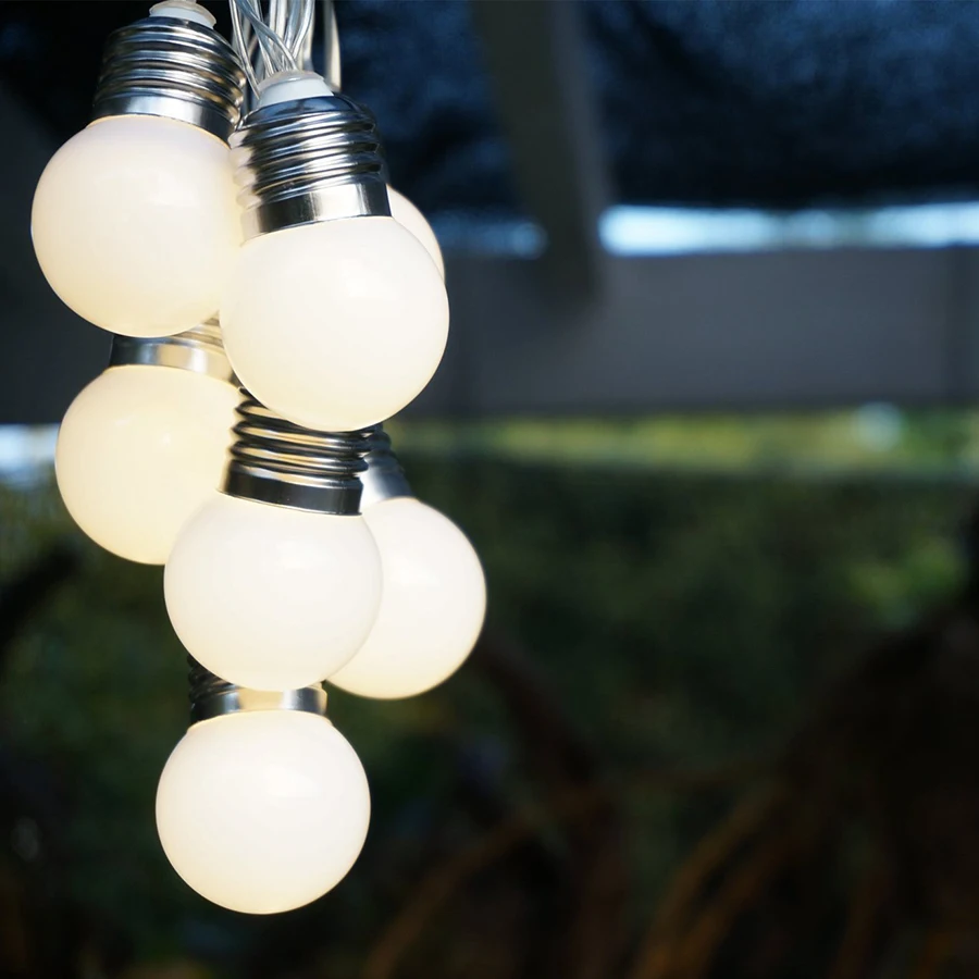 5M 20 LED globe String Light Outdoor G50 Bulbs Fairy Lights Garland Garden Patio Wedding party christmas Decoration Light Chain