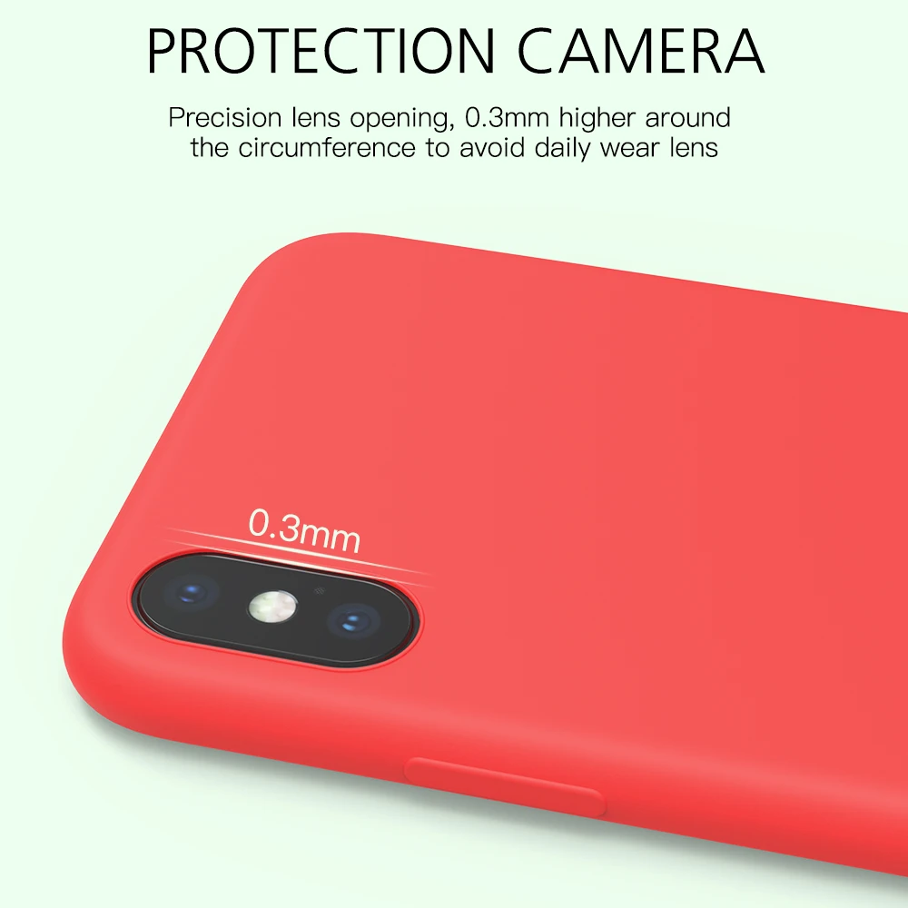 KEYSION оригинальный тонкий жидкий силиконовый чехол для iPhone X 8 7 Plus 6s гелевый