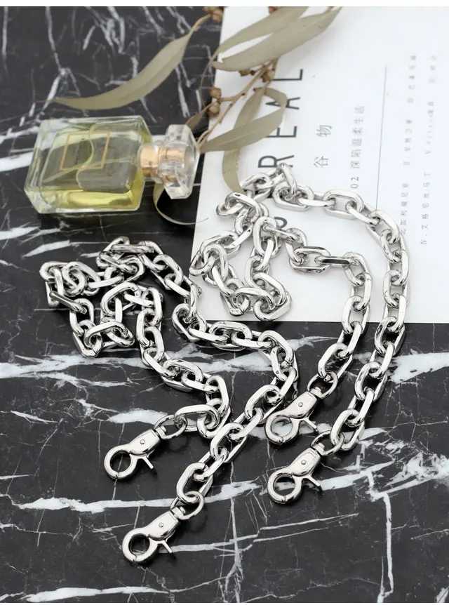 Модные кожаные ремни в стиле панк, хип-хоп, мужские брюки с цепочкой, мужские джинсы, серебристые металлические аксессуары для одежды YS12