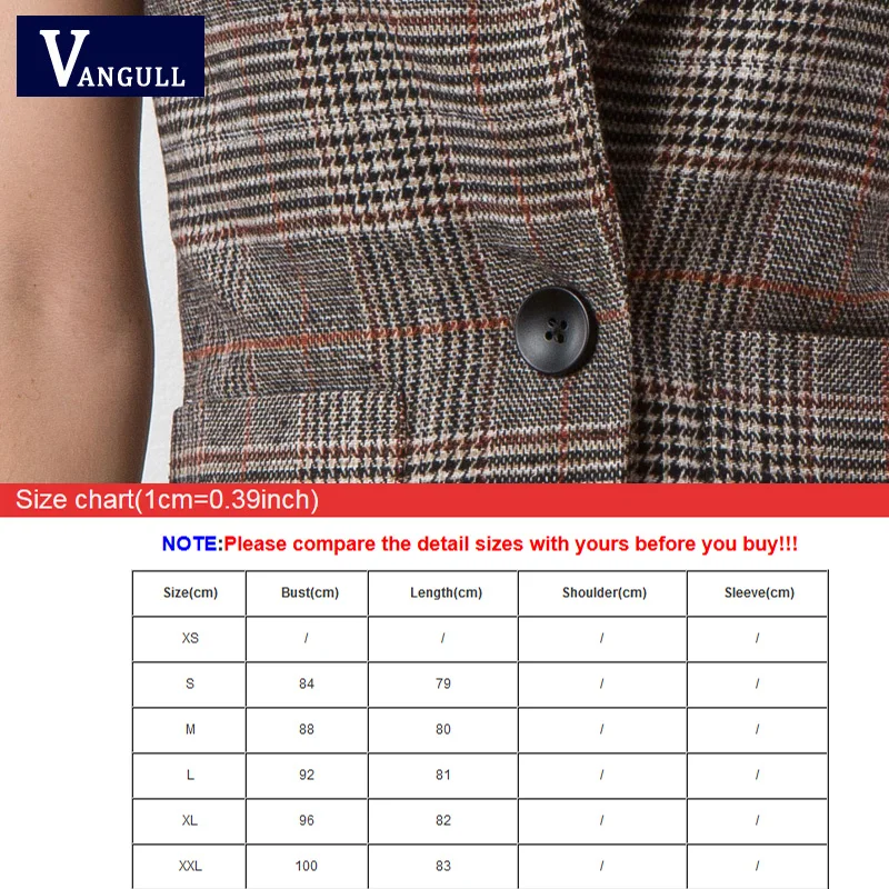 

Vangull Women elegant office lady pocket coat sleeveless vests New Fashion jacket outwear casual brand WaistCoat colete feminino