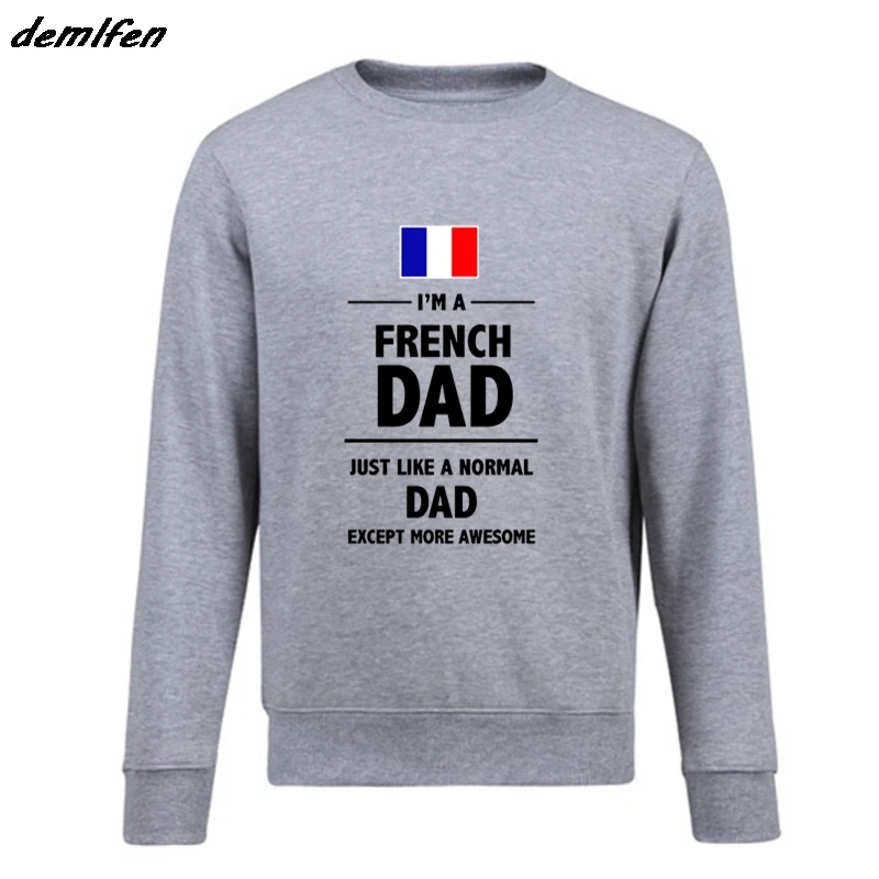 Модная повседневная мужская толстовка с капюшоном I'm A French Dad Papa/День