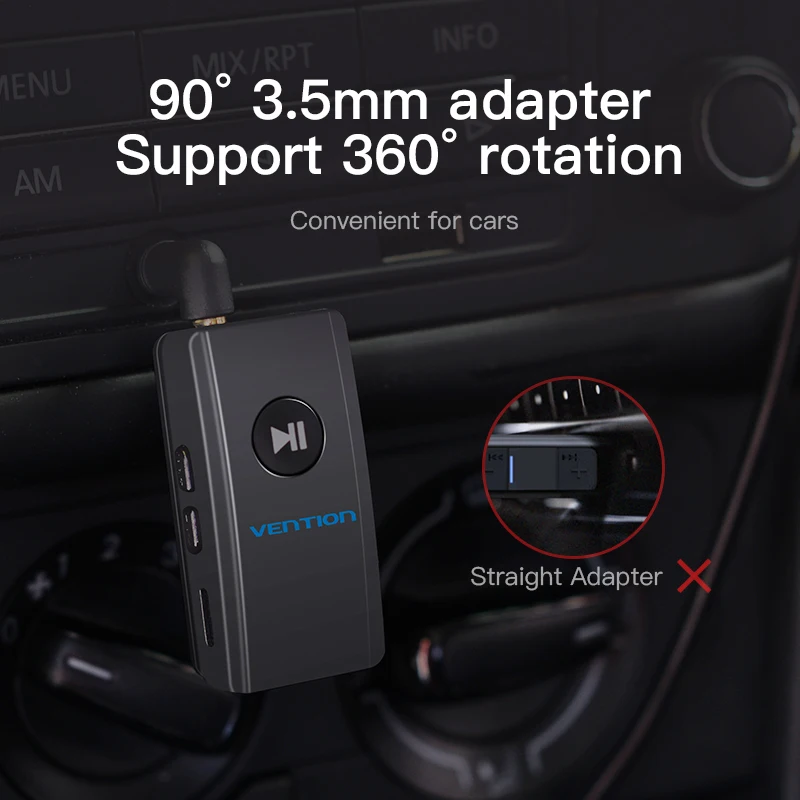 Vention Беспроводной приемник Bluetooth 4 2 Aux 3 5 мм аудио ресивер Музыка адаптер для