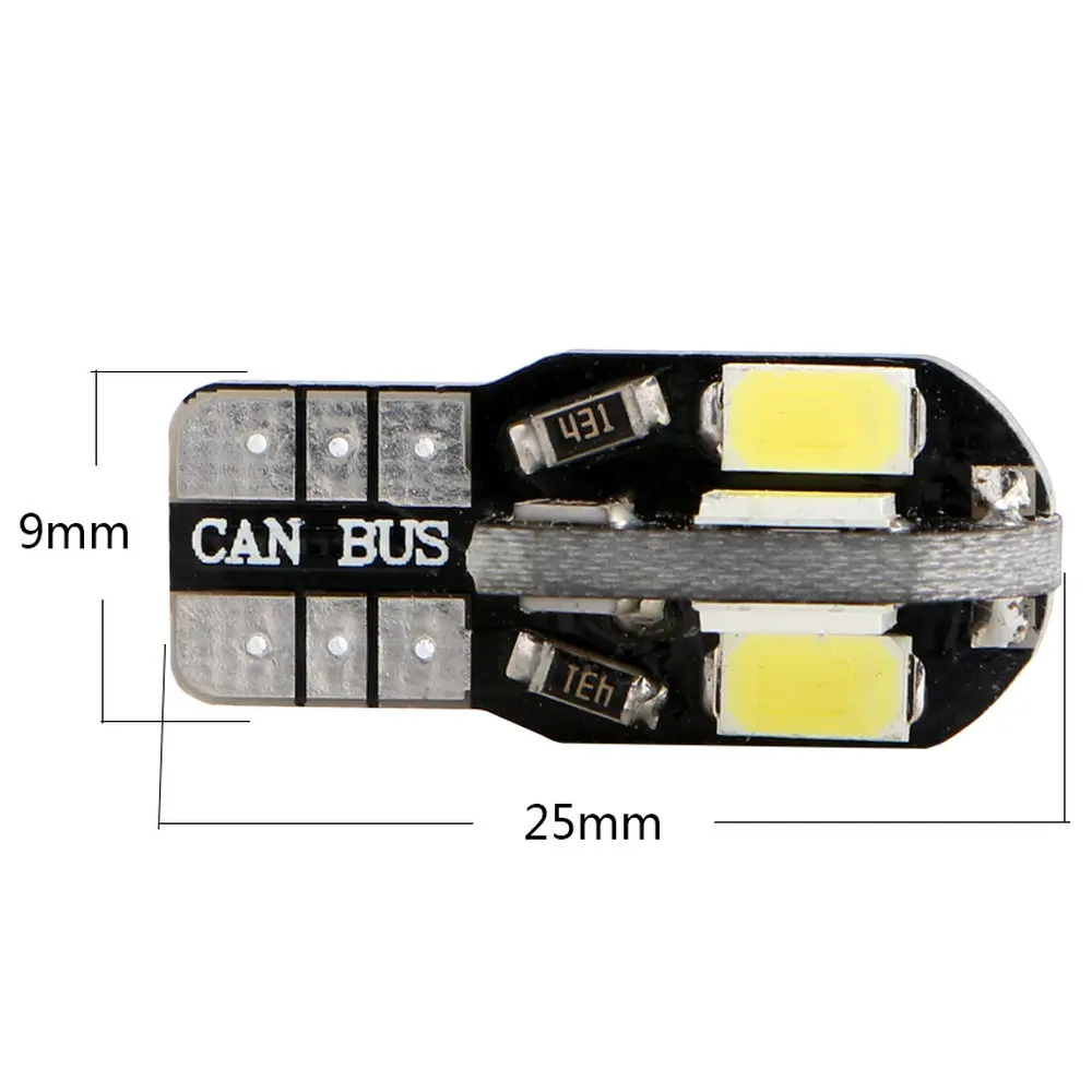 YM E-Bright 300PCS T10 Canbus W5W 194 168 5730 8 SMD Error Free Led License Plate Lights No Clearance Light bulbs on. -> YM E-Bright 300 шт. T10 Canbus W5W 194 168 5730 8 SMD Ошибка светодиодные фонари номерного знака без габаритного света включены.
