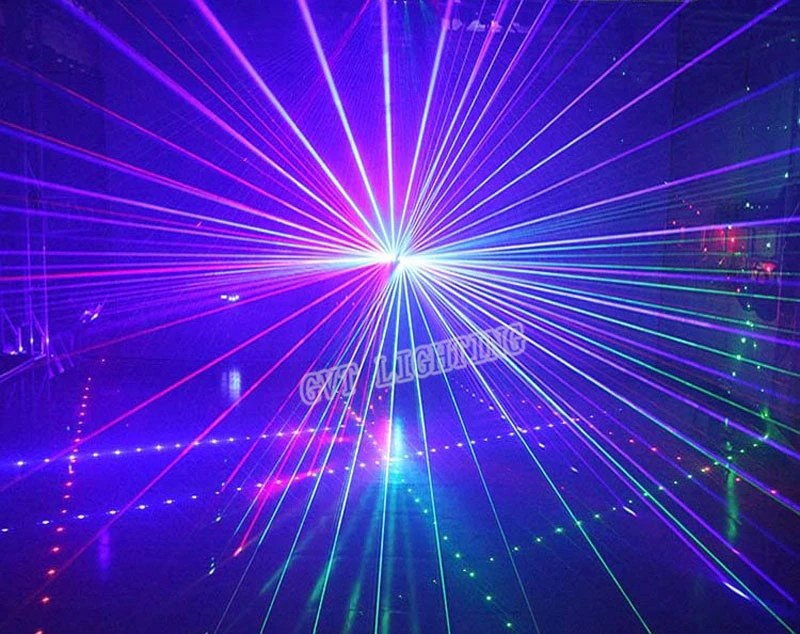 Лазерный светильник с 6 линзами DMX RGB Полноцветный лазерный светильник для дома вечерние DJ KTV ночной клуб проектор большие эффекты сценический светильник ing
