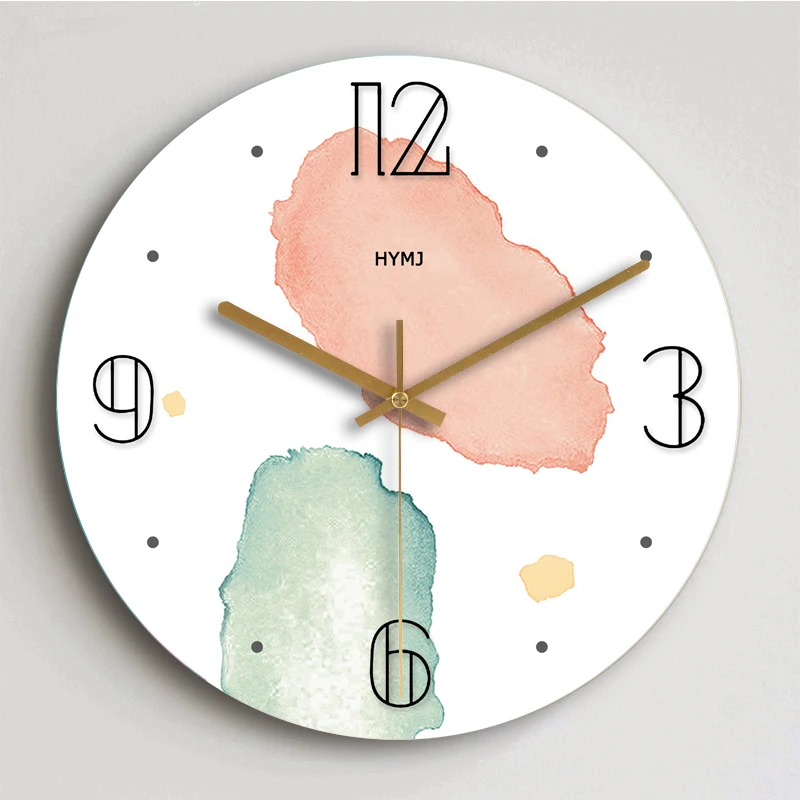 Round Fashion Clock Wall Wooden Living Room Creative Needle Watches Bedroom Home Decor | Дом и сад