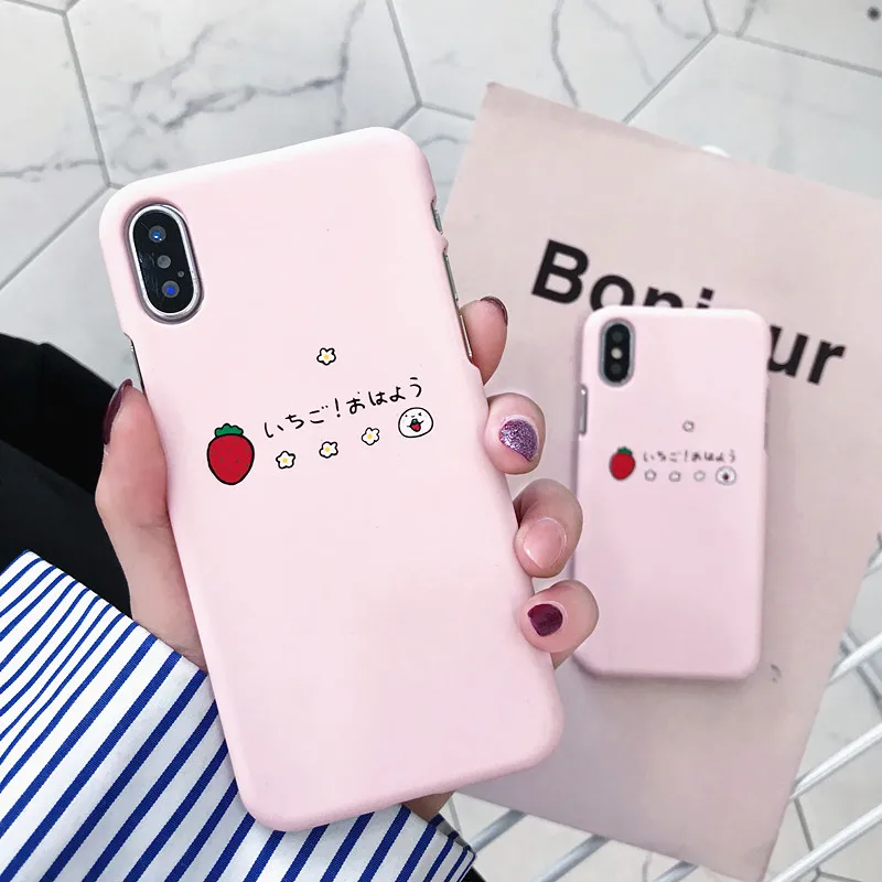 Чехол для телефона 8 Plus в Корейском стиле на чехол iPhone с рисунком клубники тонкий X