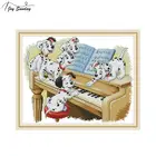 Набор для вышивки крестиком Joy Sunday, ткань с рисунком кота и дракона, 14 карат, 11 карат, для рукоделия