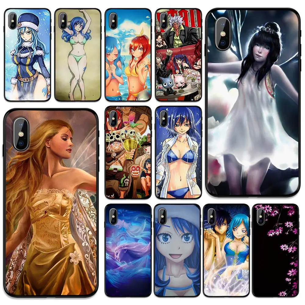 Мягкий ТПУ чехол Juvia Fairy Tail для Apple iPhone 6 6S 7 8 Plus 5 5S SE X XS MAX XR силиконовые