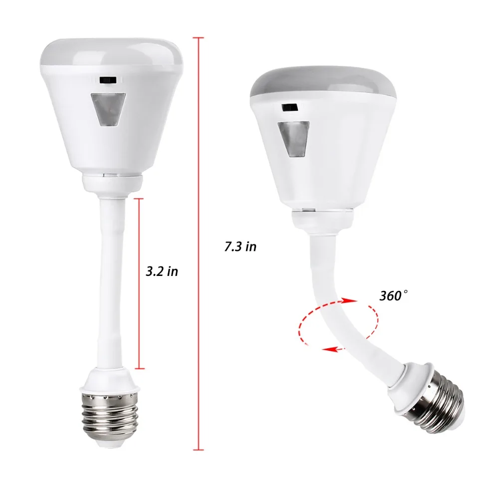 SuperNight 6W E27 LED Night Light PIR Motion Sensor Cabinet Closet Garage Bulb 360 Degree Rotation Ceiling Lamp Warm White | Освещение
