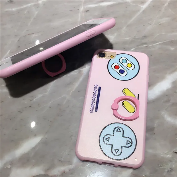 Новый Для iPhone 7 6 s plus смазливая розовый отдыха машины кольцо держатель дизайн