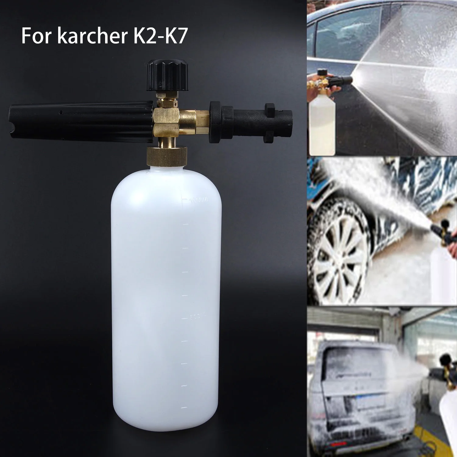 1 шт. пенопласт для Karcher K2-K7 высокого давления, пенопластовая пушка, все пластиковые портативные насадки для пенообразователя, автомойка, мыльный распылитель