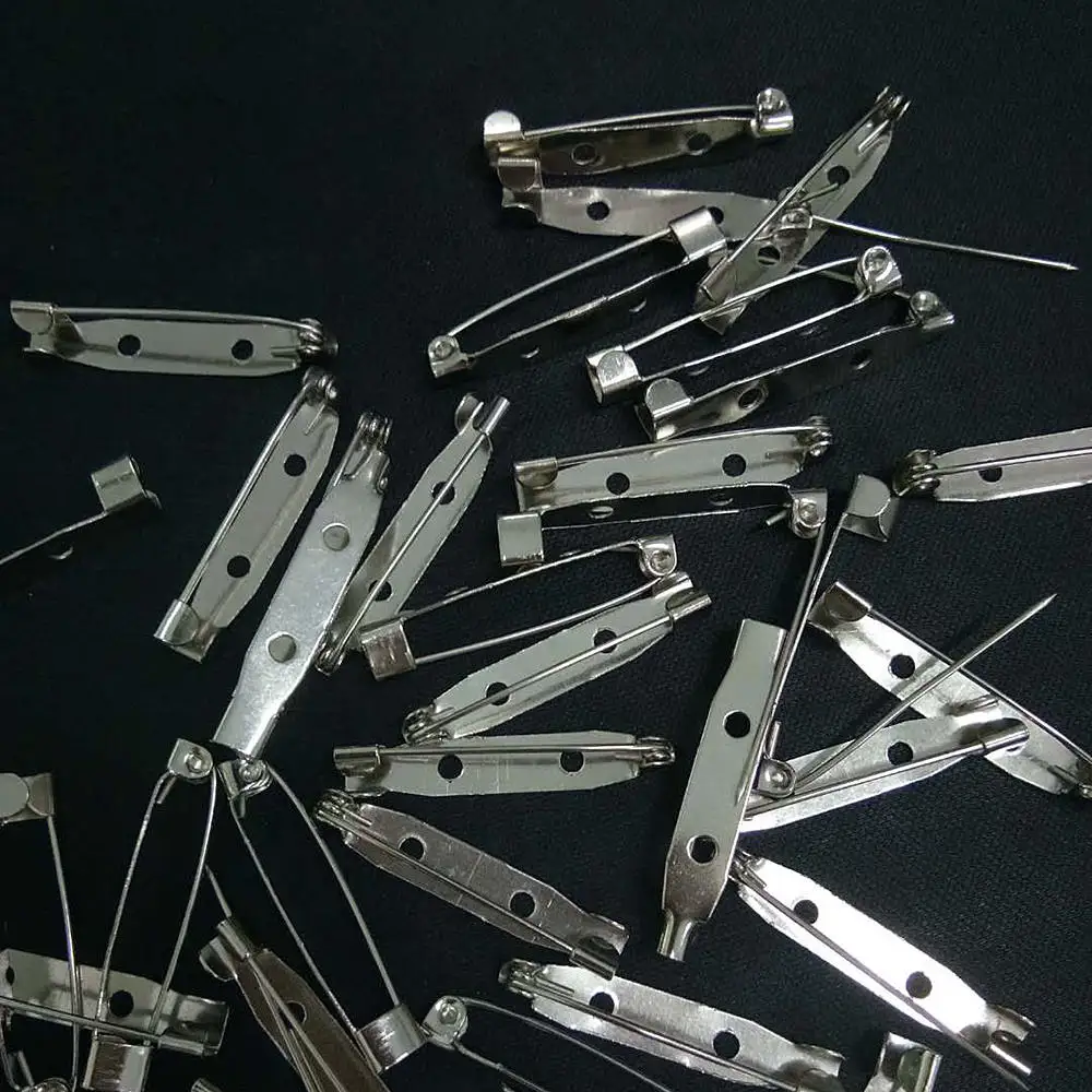 50pcs Silver Three Hole With Insurance Buckle Safety Pin Strong Discovery DIY Sewing Tool Accessories Clothing | Украшения и